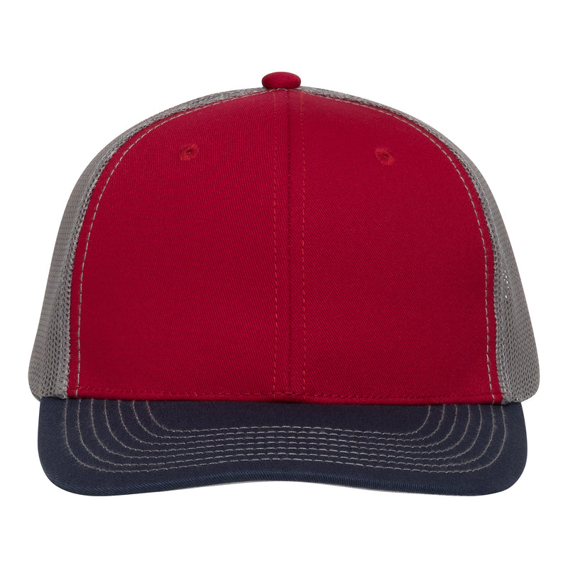 Load image into Gallery viewer, Red Cap | TriColor | Glacier MeshBack
