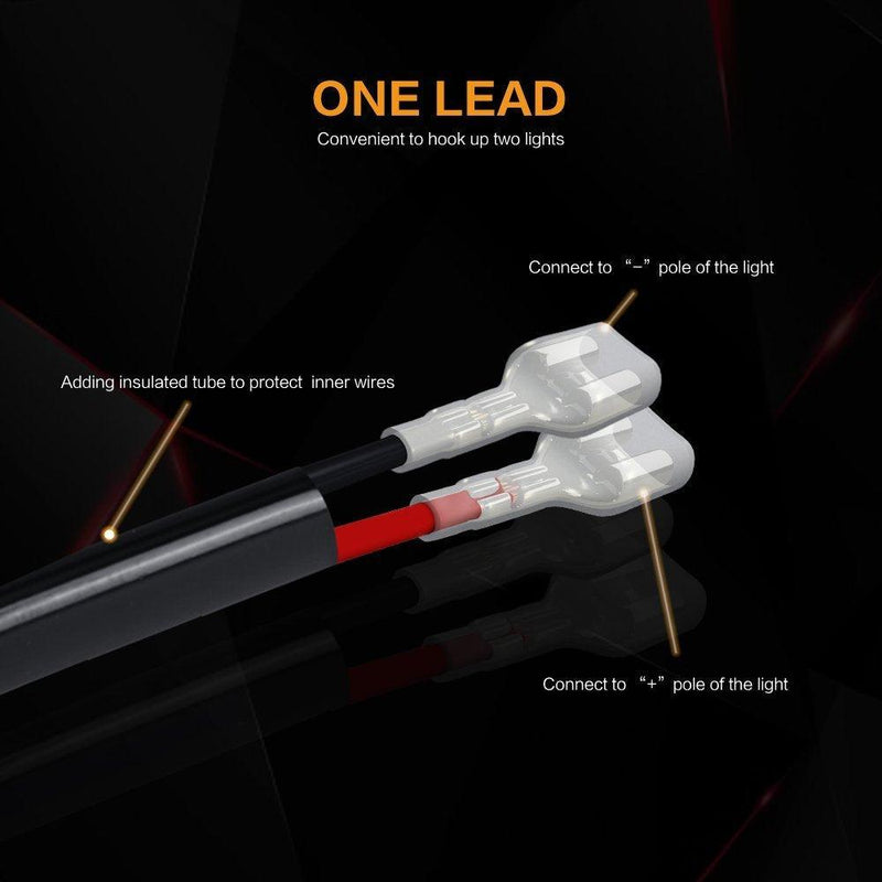 Load image into Gallery viewer, (1 Lead) LED Light Bar Wiring Harness Kit with Fuse Relay ON/Off Switch for LED Off-Road Driving Work Light
