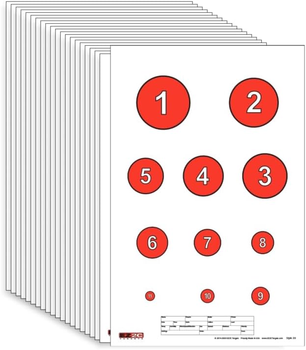 Load image into Gallery viewer, EZ2C Targets #20/RD7: Reducing Circles Paper Shooting Targets 11"x17" USA Made
