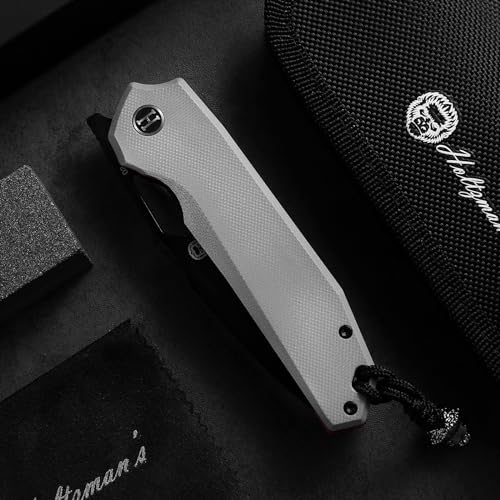 Load image into Gallery viewer, The Sentinel Folding Knife Giftset (black blade+dark grey/red liner G10 handle)
