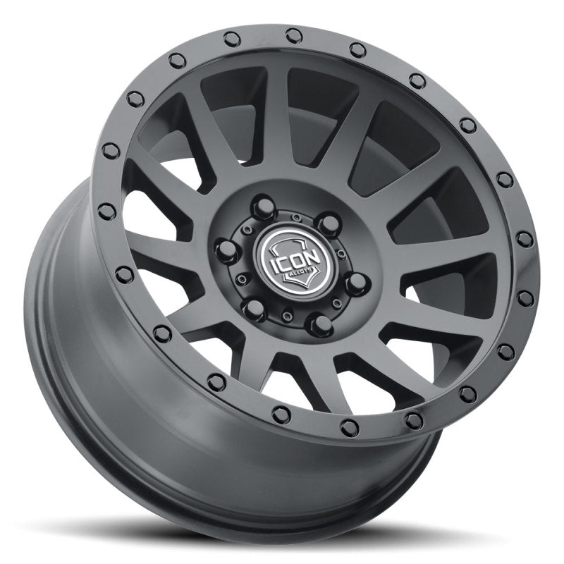 Load image into Gallery viewer, ICON Compression 18x9 6x5.5 0mm Offset 5in BS 106.1mm Bore Double Black Wheel
