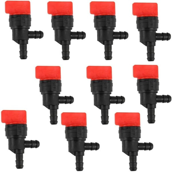 Load image into Gallery viewer, 10-Pack 494769 90 Degree 1/4 Inline Fuel Shut Off Valve for Briggs &amp; Stratton 698181 494539 697944 Tecumseh 35857 Mower Generator Pressure Washer

