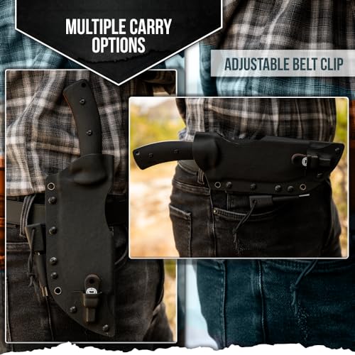 Load image into Gallery viewer, The Tracker D2 Steel Bushcraft Survival Knife Gift Set (Black and Orange)
