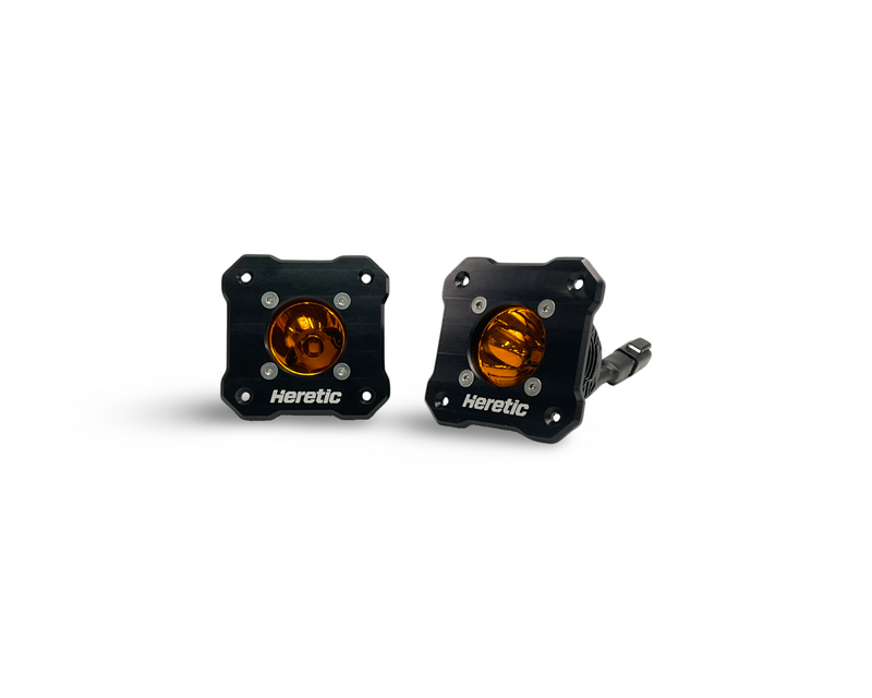 Load image into Gallery viewer, BA-1R Amber Flush Mount LED Pod Light Pair Pack
