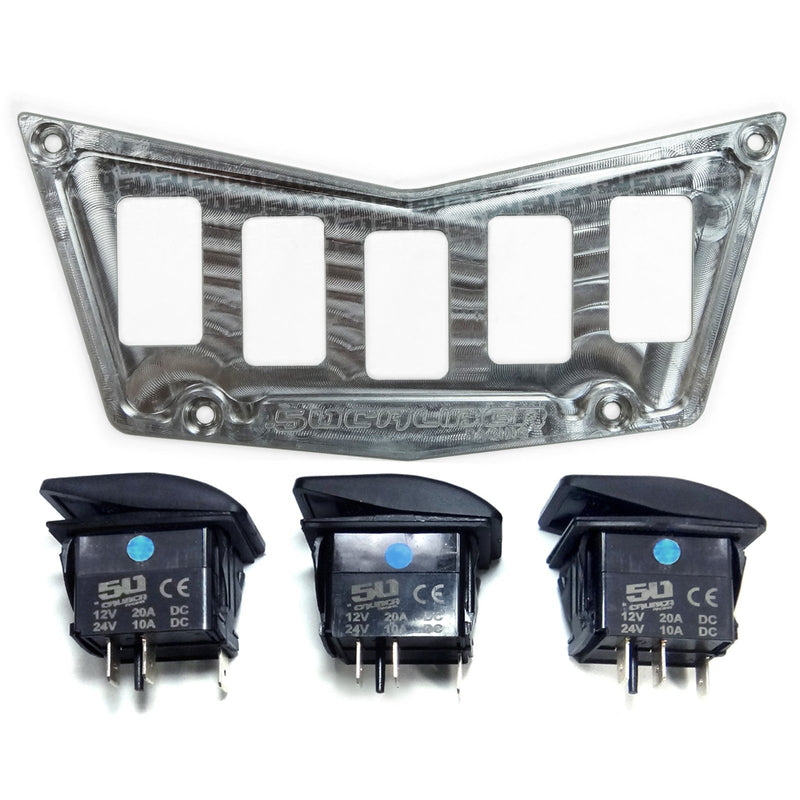 Load image into Gallery viewer, 5 Switch Dash Panel Silver
