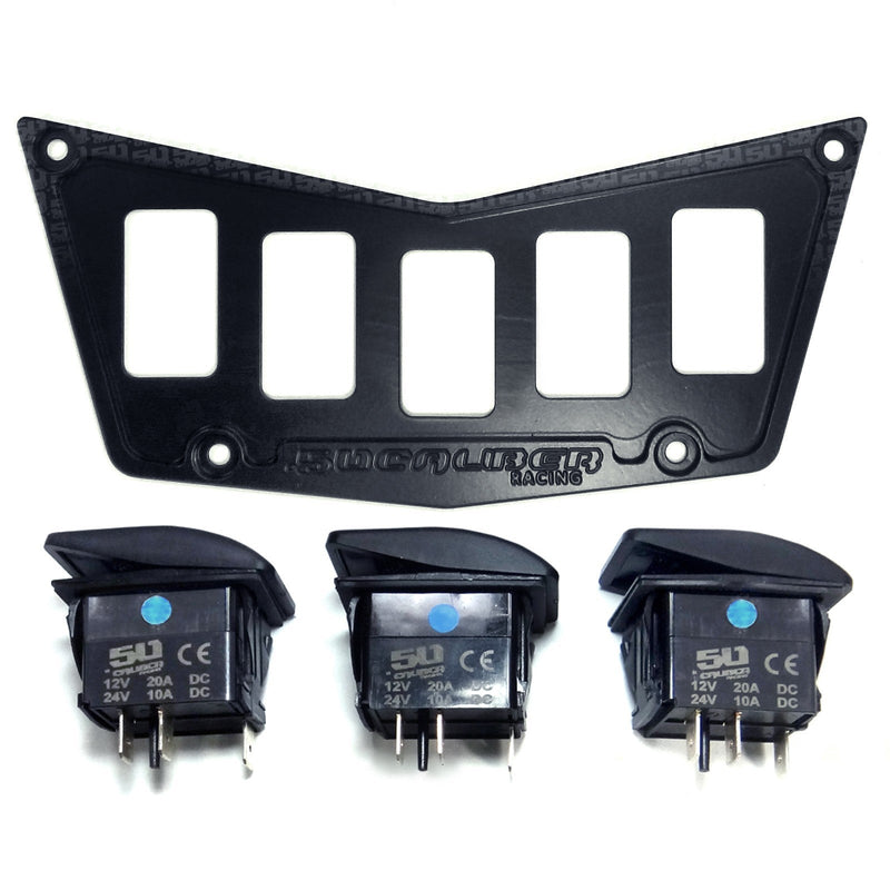 Load image into Gallery viewer, 5 Switch Dash Panel Black
