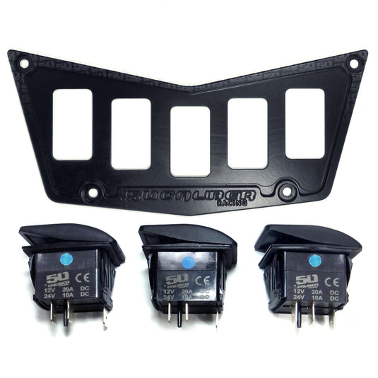5 Switch Dash Panel Black