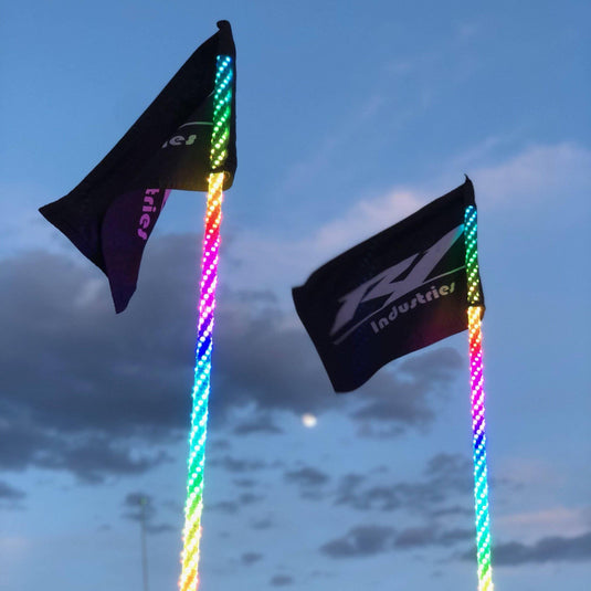 Pro Series LED Light Whips with Bluetooth & Remote - R1 Industries