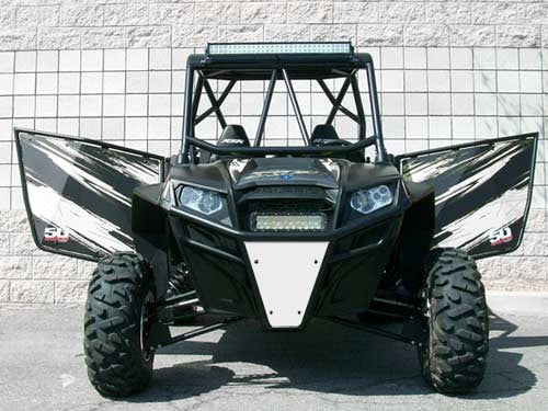 Load image into Gallery viewer, 50 Cal RZR Doors White on Black
