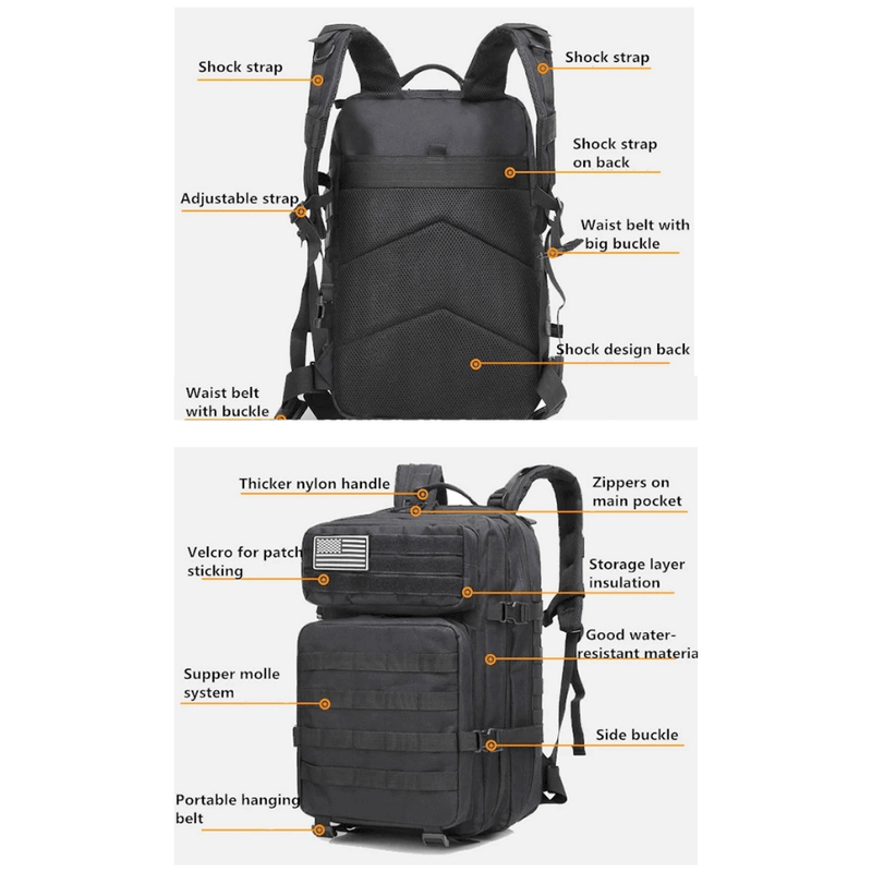 Load image into Gallery viewer, Tactical 45L Molle Rucksack Backpack
