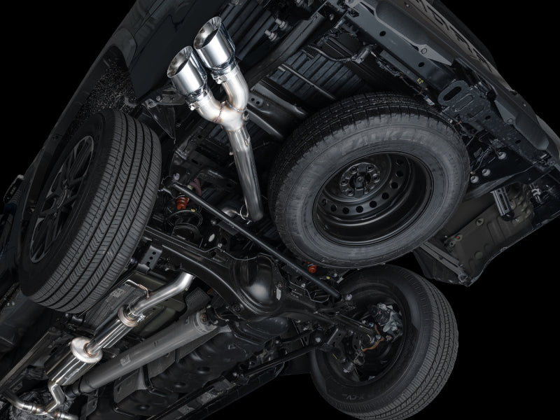 Load image into Gallery viewer, AWE 0FG Exhaust for 3rd Gen Toyota Tundra - Dual Chrome Silver Tips
