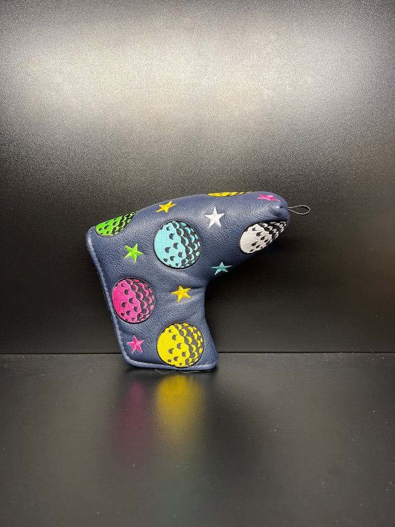 Load image into Gallery viewer, Multicolor Stars and Golf Balls Headcover
