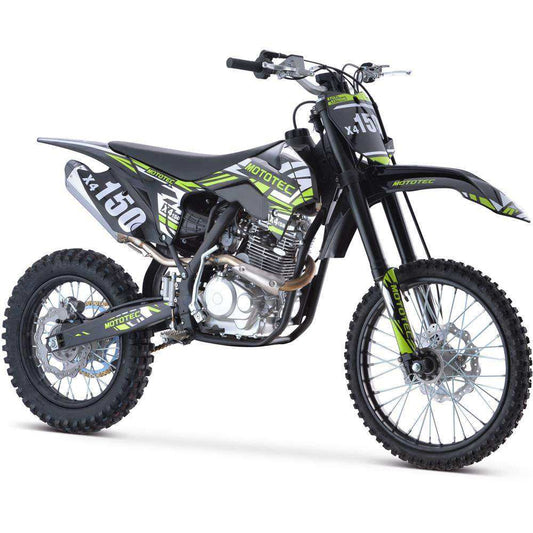 Mototec X4 150cc 4-stroke Gas Dirt Bike Black - Skoutley Outdoors LLC