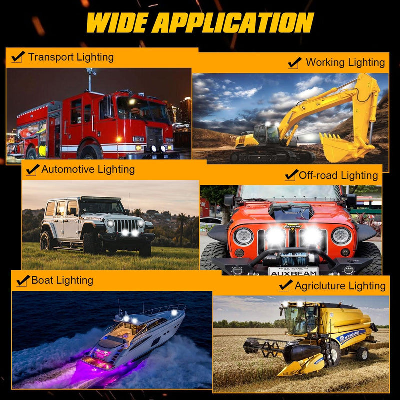 Load image into Gallery viewer, (2pcs/set) 7 Inch 90W Round Spot Beam Offroad LED Driving Lights w/ SAE Compliant+Amber/Black Covers(Optional)
