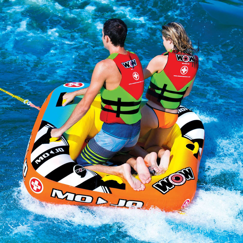 Load image into Gallery viewer, WOW Sports Mojo 1-2 Person Towable Water Tube For Pool and Lake (16-1060)

