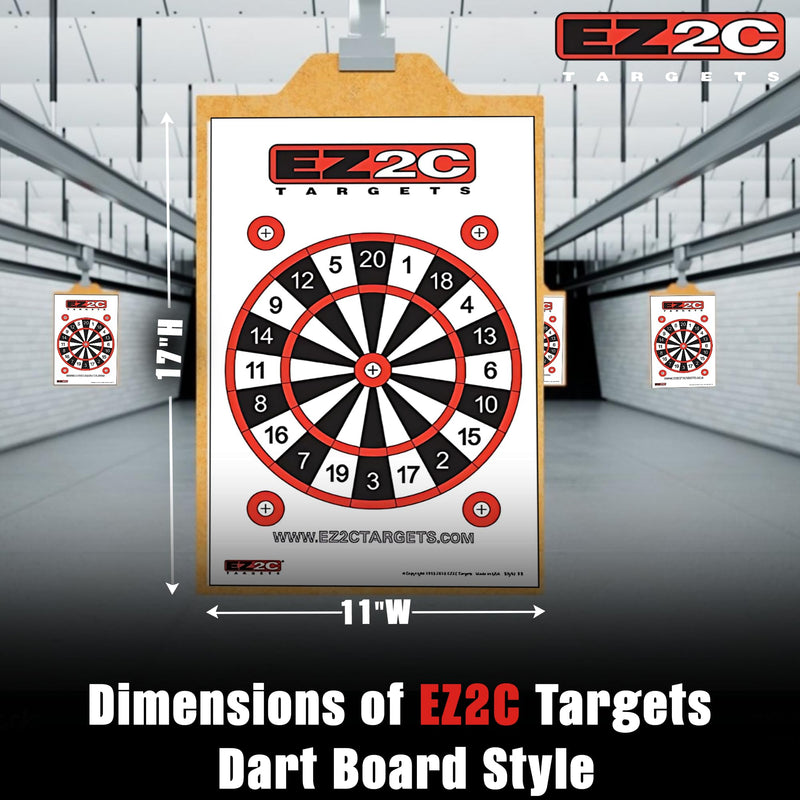 Load image into Gallery viewer, 40 EZ2C Targets: Four Fun Game Styles Paper Targets 11"x17" USA MADE
