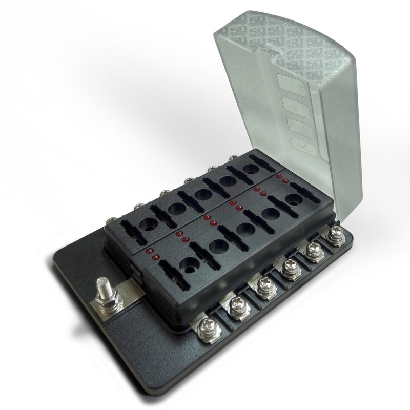 Load image into Gallery viewer, 12 Way Standard LED Circuit Screw Fuse Block
