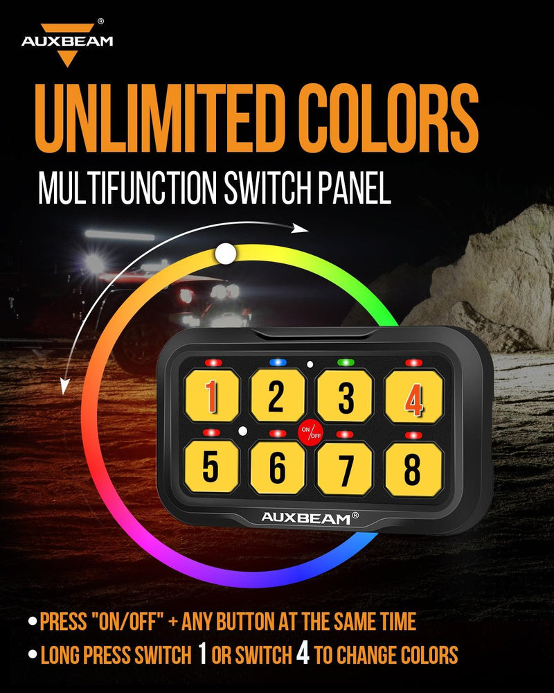 Load image into Gallery viewer, RGB Series 6/8/12 Gang LED Switch Panel,Off Road Light Controller
