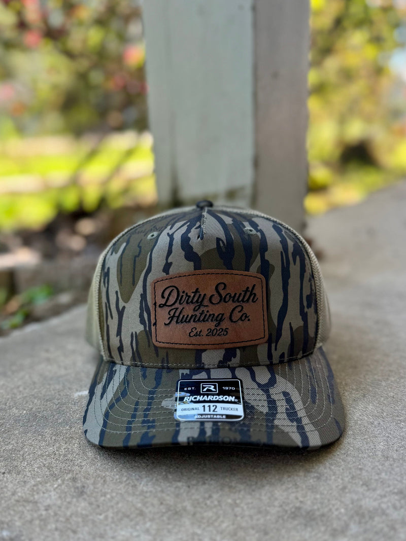 Load image into Gallery viewer, Dirty South Hunting Co. Laser Engraved Leather Patch Hats – Bottomland
