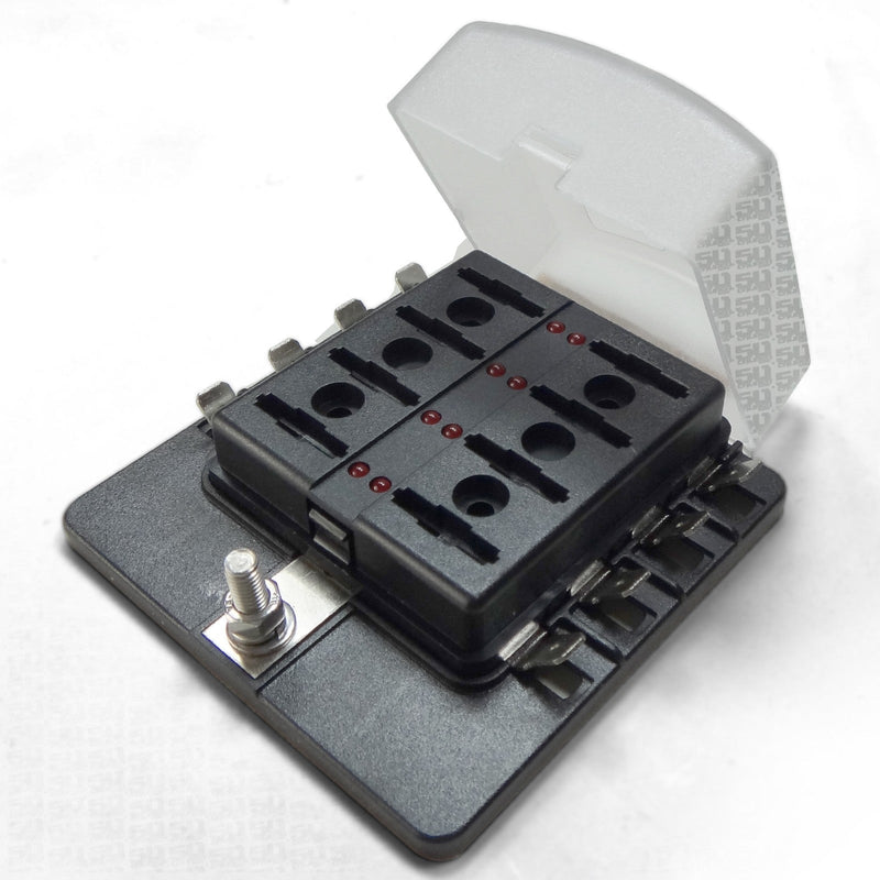 Load image into Gallery viewer, 8 Way Standard LED Circuit Blade Fuse Box
