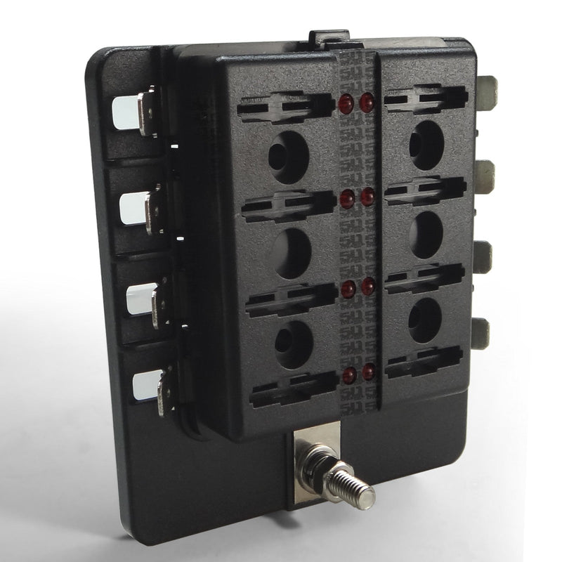 Load image into Gallery viewer, 8 Way Standard LED Circuit Blade Fuse Box
