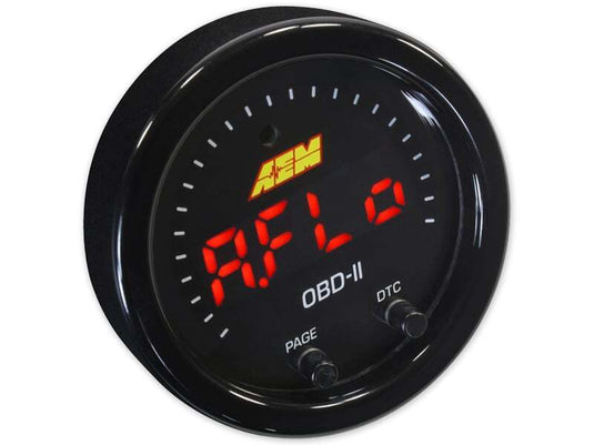 AEM Electronics X-Series OBDII Digital Datastream Gauge Black Bezel & Black Face plate