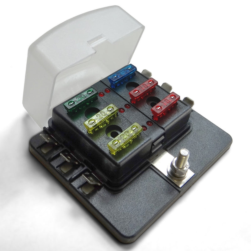 Load image into Gallery viewer, 12v 6 Piece Fuse power block aka power panel
