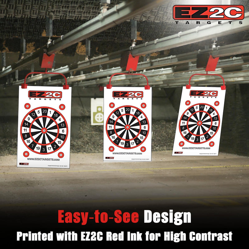 Load image into Gallery viewer, EZ2C Four Fun Game Styles: Paper Targets Shooting Range 11"x17" USA MADE
