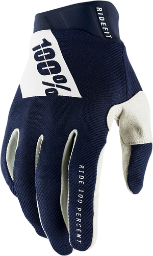100% Ridefit Gloves - Navy/White - XL 10010-00028
