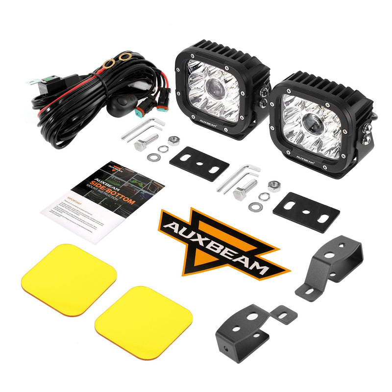 Load image into Gallery viewer, 5 Inch 110W White/Amber LED Driving Lights Pods Light with A-Pillar Mounting Bracket For Ford Bronco 2/4 Door 2021 2022
