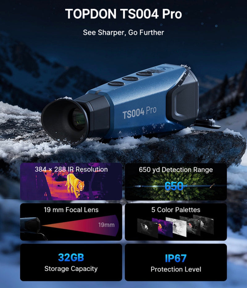 Load image into Gallery viewer, Olight TS004 Pro Thermal Monocular 384x288 50Hz 8x Zoom WiFi 32GB IP67

