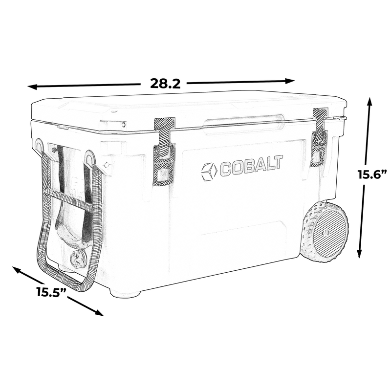 Load image into Gallery viewer, Cobalt 55 Quart with Wheels Roto-Molded Super Cooler
