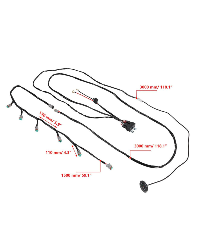 Load image into Gallery viewer, V-MAX Series | 4 Inch 92W 8960LM Combo Beam Side Shooter LED Square Pod Lights with Amber DRL
