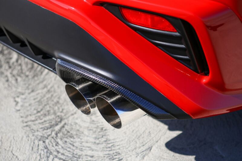 Load image into Gallery viewer, RMK Designs 22+ Subaru WRX Carbon Fiber Exhaust Finisher - Gloss Finish
