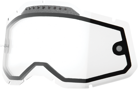 100% Accuri 2/Racecraft 2/Strata 2 Dual Lens - Vented - Clear 59082-00001