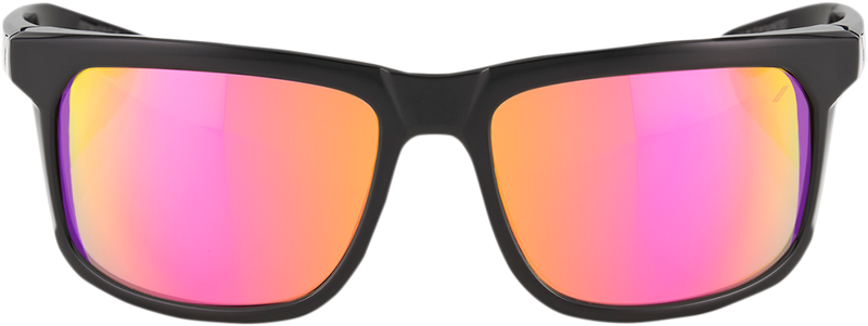 Load image into Gallery viewer, 100% Hakan Sunglasses - Black - Purple Mirror 61036-001-72
