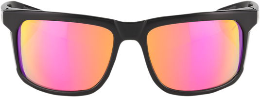 100% Hakan Sunglasses - Black - Purple Mirror 61036-001-72