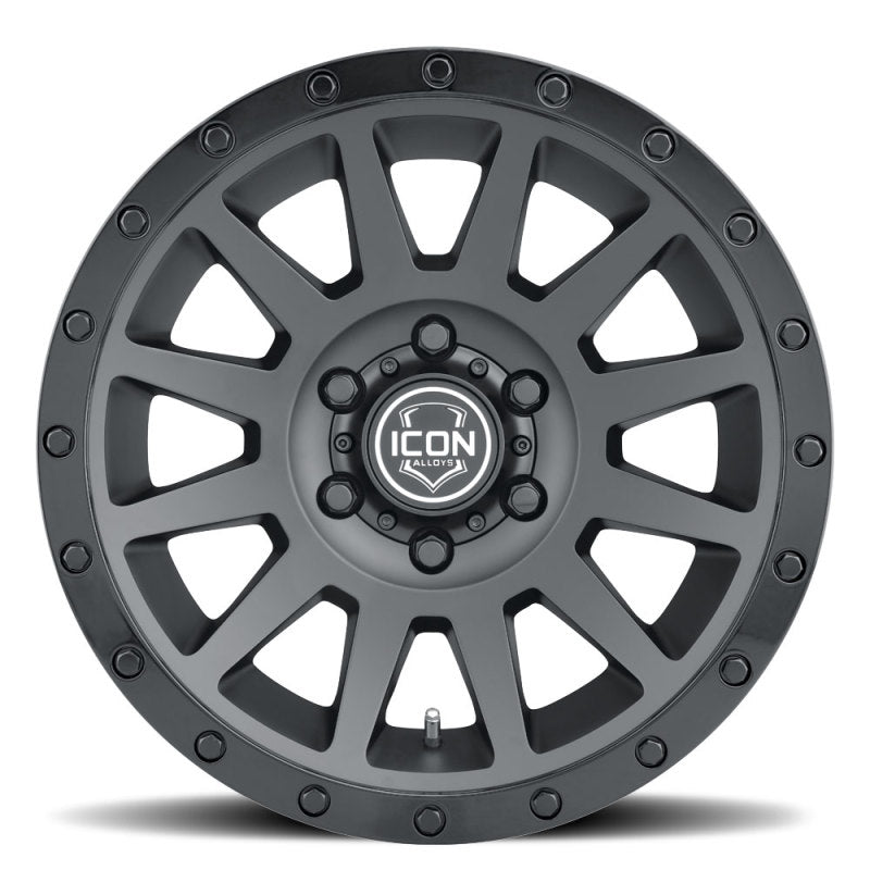 Load image into Gallery viewer, ICON Compression 18x9 6x5.5 0mm Offset 5in BS 106.1mm Bore Double Black Wheel
