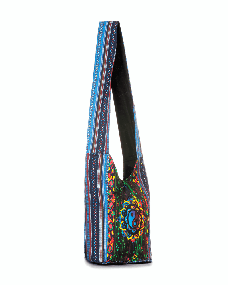 Load image into Gallery viewer, Kathmandu Collection Yin Yang Print Hobo Bag
