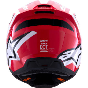 ALPINESTARS SM3 Helmet - Heat - Gloss Red/White/Black - Medium 8301026-3126-M