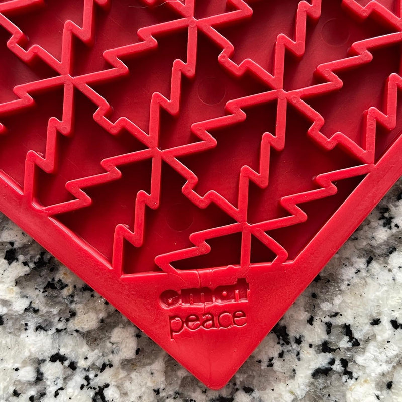 Load image into Gallery viewer, &quot;Peace&quot; Christmast Tree Dog Lick Mat | eMat Enrichment Lick Mat | SodaPup
