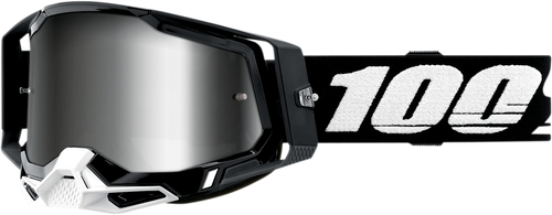 100% Racecraft 2 Goggles - Black - Silver Mirror 50010-00001