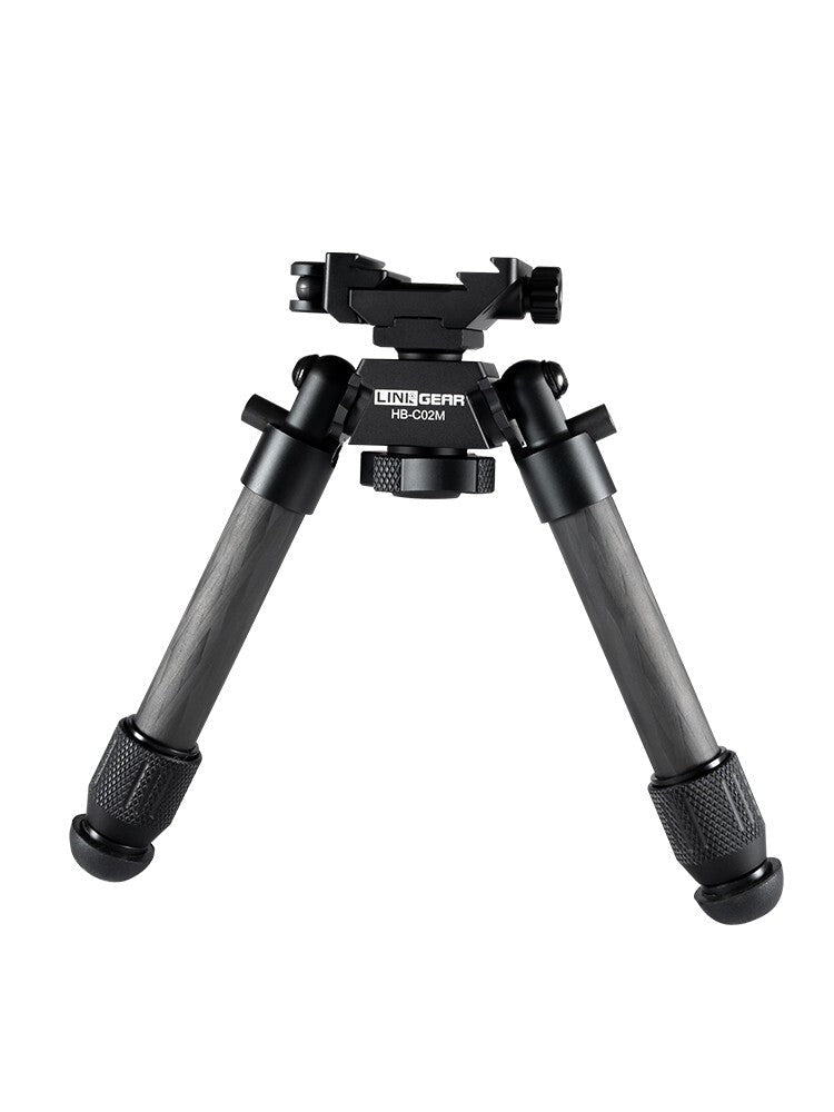 Load image into Gallery viewer, Linkogear HB-C02M Bipod – Black, Carbon Fiber, Quick-Detach, 7-10” Adjust
