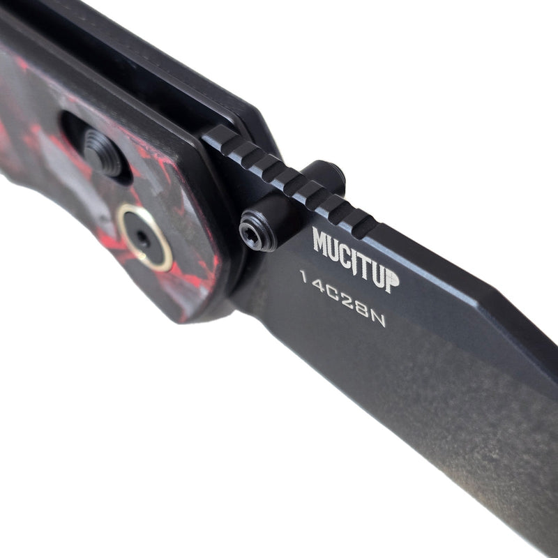 Load image into Gallery viewer, MUCTAC Ember &amp; Smoke Folding Knife – 14C28N Steel, Crossbar Lock, EDC
