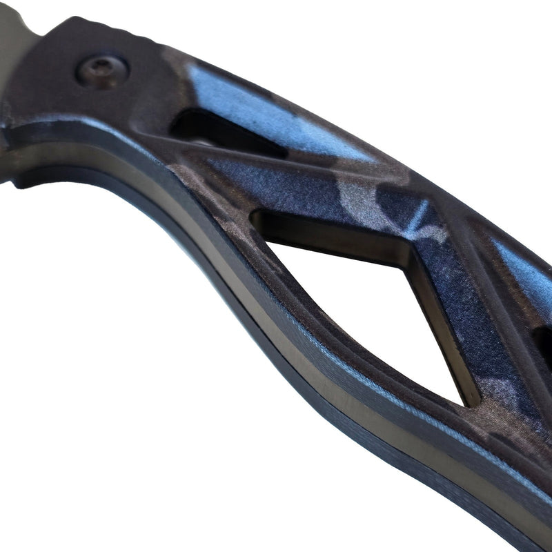 Load image into Gallery viewer, MUCITUP LIMITED EDITION MUCTAC Surge Fixed Blade Knife D2 Steel 3" DLC Blade Multicam Black G10
