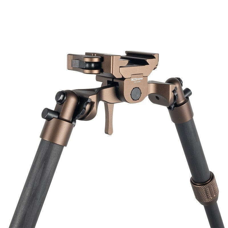 Load image into Gallery viewer, Linkogear HB-C05M Carbon Fiber Bipod Arca Swiss &amp; Picatinny 7–10.1" - Brown
