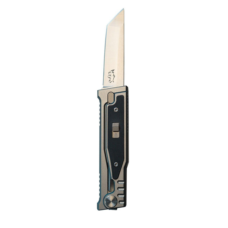 Load image into Gallery viewer, MUCITUP Rampart Tanto Sliding Blade Knife 3&quot; D2 Steel Tactical Steel Sage
