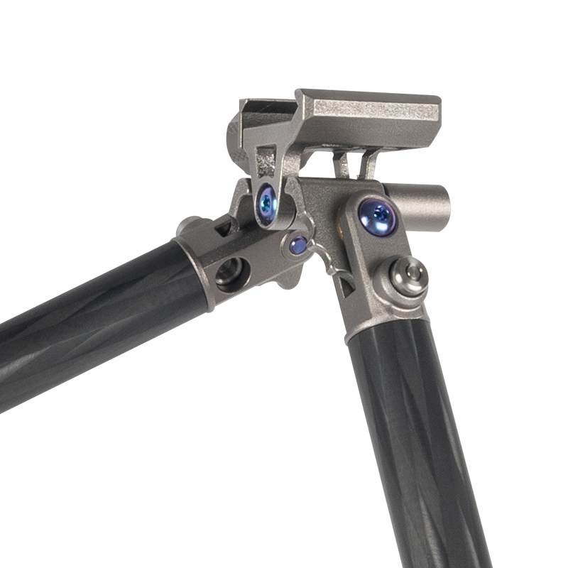 Load image into Gallery viewer, Linkogear Titanium Carbon Fiber Bipod 5.3oz Ultralight Adjustable 4.9"-12.8"
