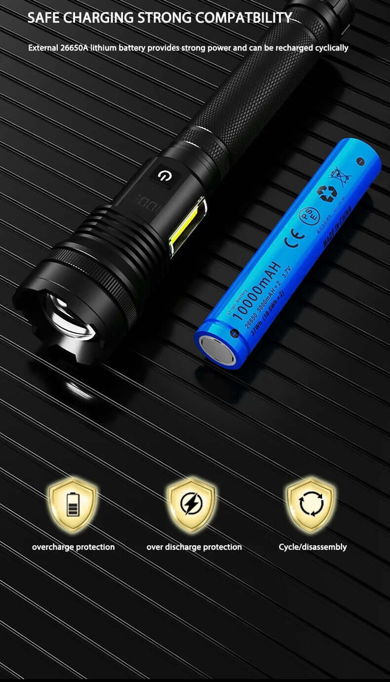 Load image into Gallery viewer, Muctac CHARGE Flashlight, 5000+ LMS, Zoomable, LED, USB, IP65, Aluminum Alloy
