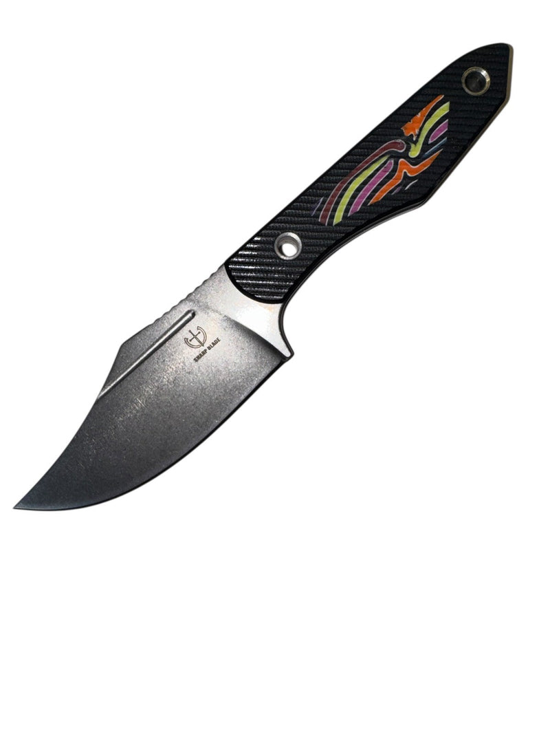 Load image into Gallery viewer, Sharp Blade YF06D Fixed Blade Hunting Knife 9Cr18MoV G10 8” Black/Stonewashed
